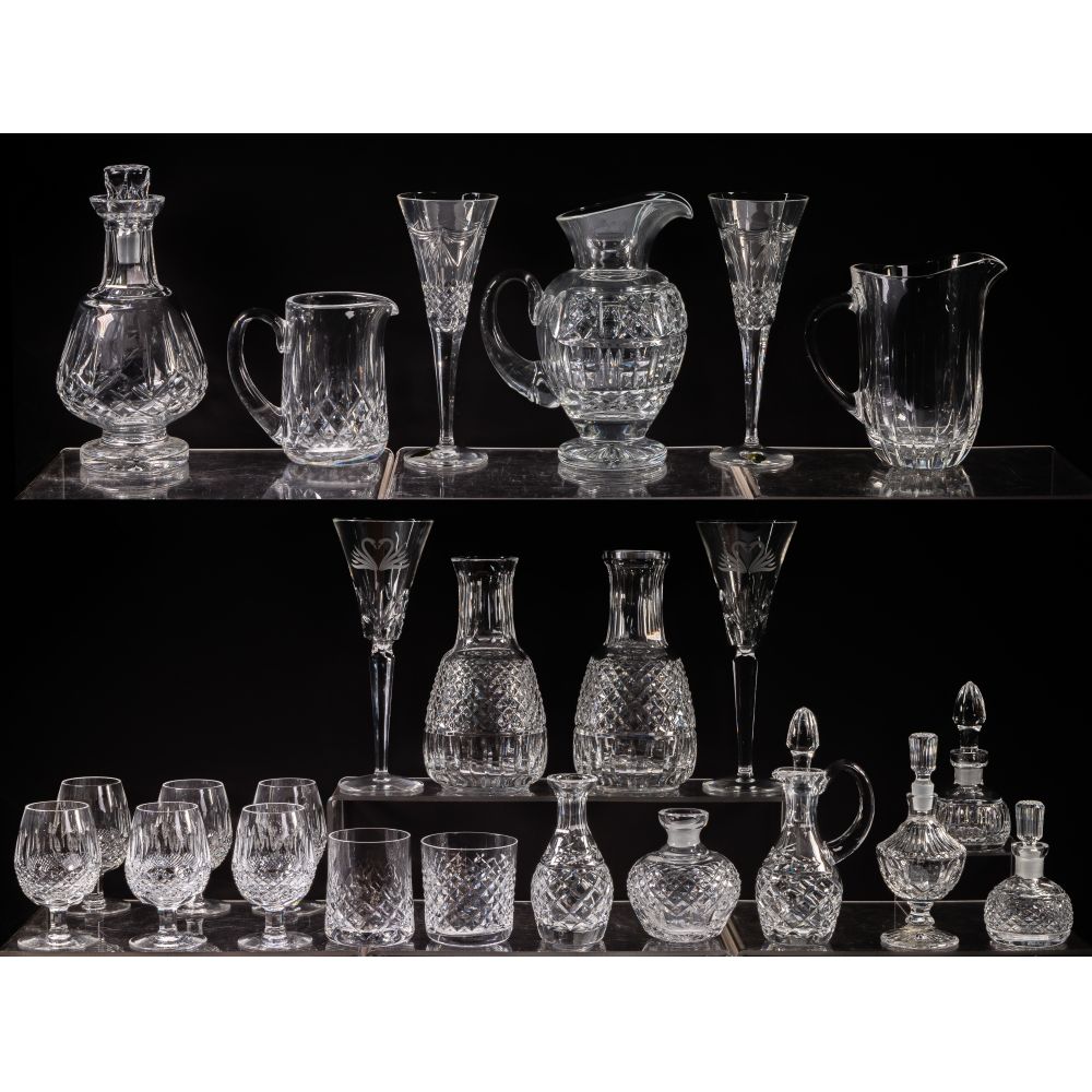 Appraisal: WATERFORD CRYSTAL ASSORTMENT items including a pair of Millennium Peace