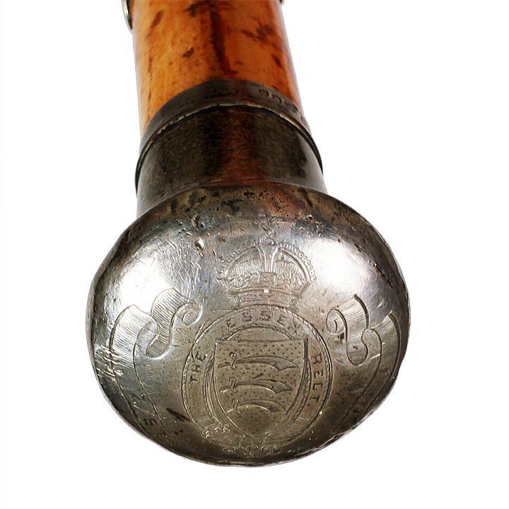 Appraisal: English Military Presentation Cane Dated - A British hallmarked handle