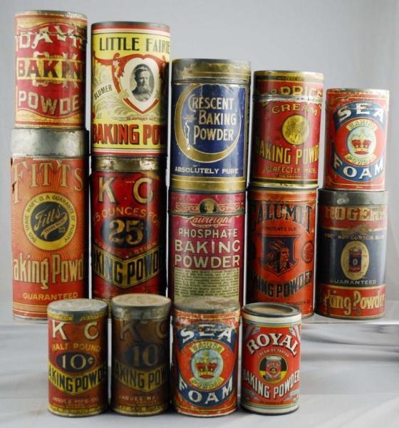 Appraisal: Lot of Assorted Baking Powder Tins Condition Very Good -