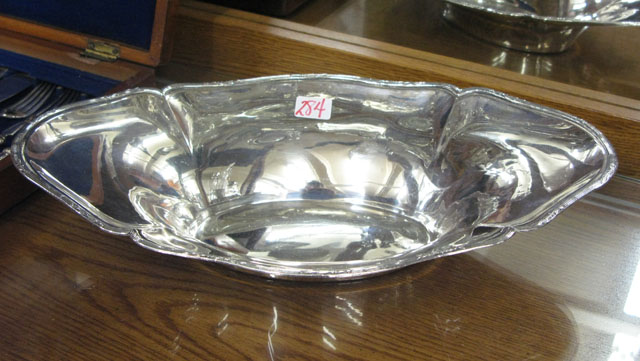 Appraisal: LARGE OVAL SILVER BOWL Central or South American Silver marked