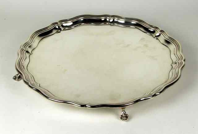 Appraisal: A large silver salver James Dixon Son Sheffield with wavy