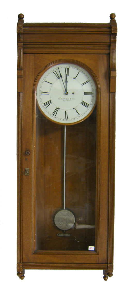 Appraisal: E Howard Co mahogany wall clock h Provenance Hung in