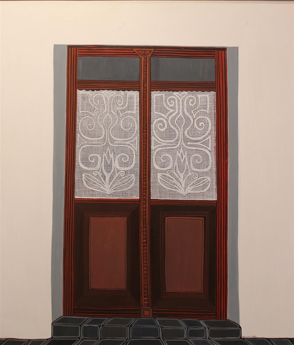 Appraisal: DAYUMA GUAYASAMIN ECUADORIAN TH ST CENTURY KITO'S DOOR Oil on