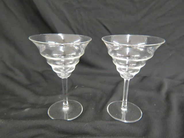 Appraisal: Deco Crystal Wine Glasses excellent