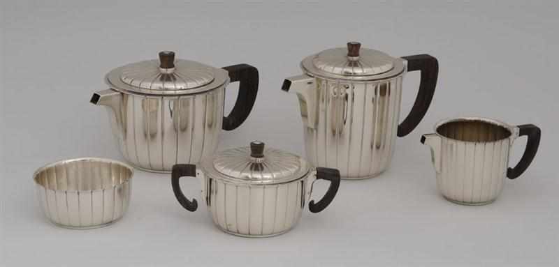 Appraisal: AMERICAN SILVER FIVE-PIECE TEA AND COFFEE SERVICE IN THE ART