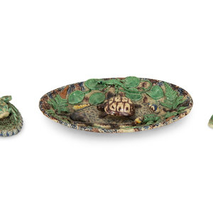 Appraisal: A Small Majolica Oval Dish in the Style of Palissy