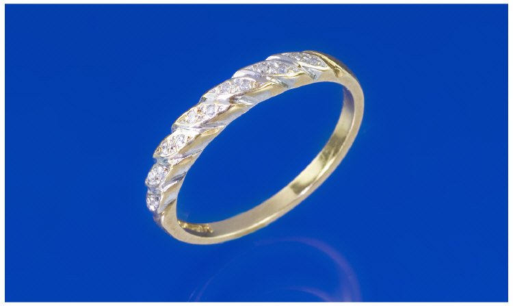 Appraisal: ct Gold Diamond Eternity Ring Set With Round Brilliant Cut