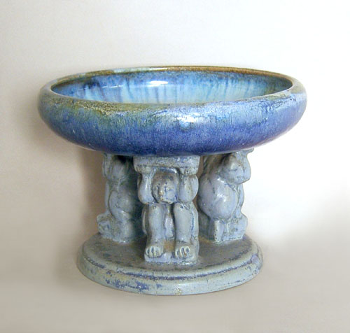 Appraisal: Fulper pottery centerpiece bowl h dia