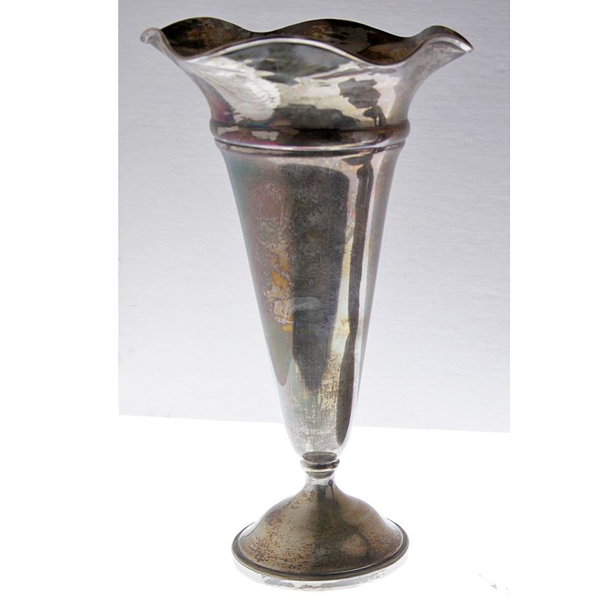 Appraisal: Fluted Sterling vase A fluted Sterling vase in fine condition