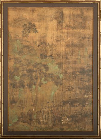 Appraisal: Framed Chinese Scroll late Ming Dynasty - ink and colors