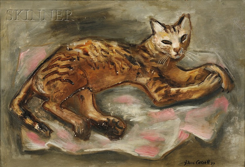 Appraisal: John Wesley Carroll American - Portrait of a Cat Signed