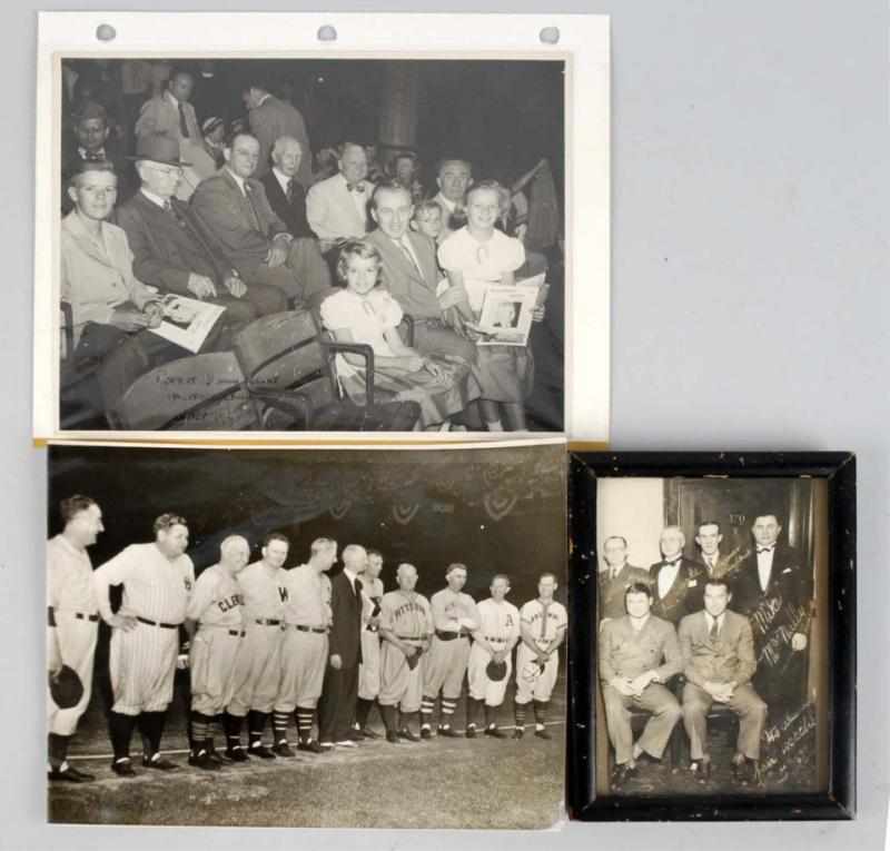 Appraisal: Lot of Baseball HOFer Photos Includes four vintage photographs of