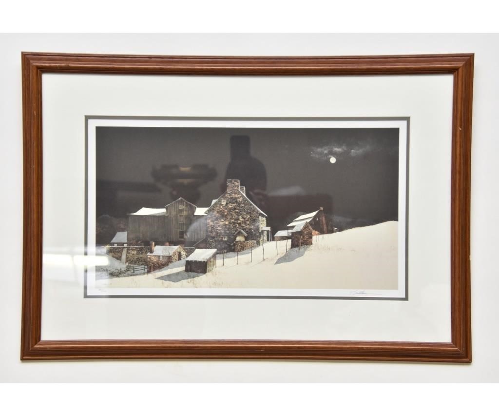 Appraisal: Peter Sculthorpe American b limited edition signed lithograph farmhouse under