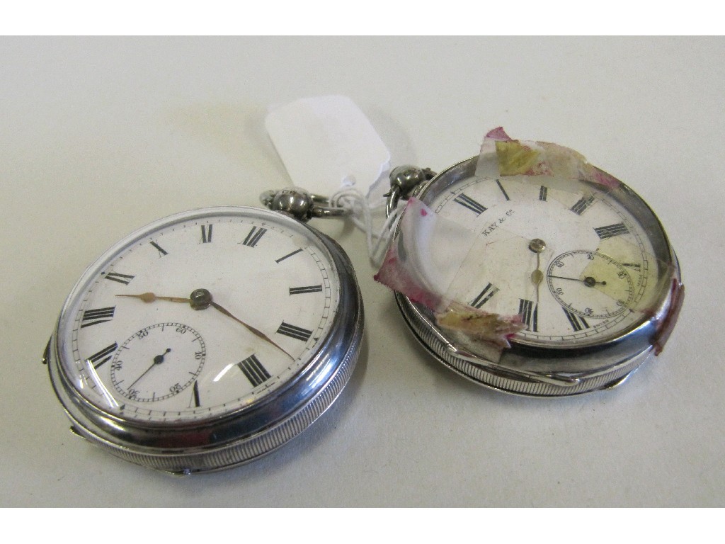 Appraisal: Two silver cased pocket watches