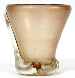 Appraisal: CARLO SCARPA CORROSO GLASS VASE C CARLO SCARPA ITALIAN -