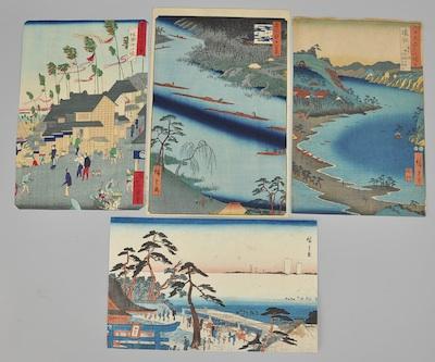 Appraisal: Four Ando Hiroshige Restrikes ca 's th century restrikes of