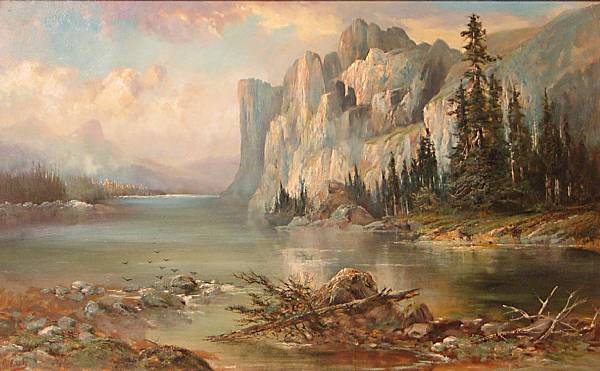 Appraisal: Charles Christian Eisele - A Canyon River thought to be