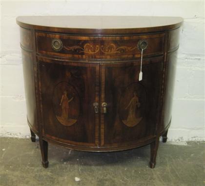 Appraisal: Continental inlaid mahogany cabinetlate th century