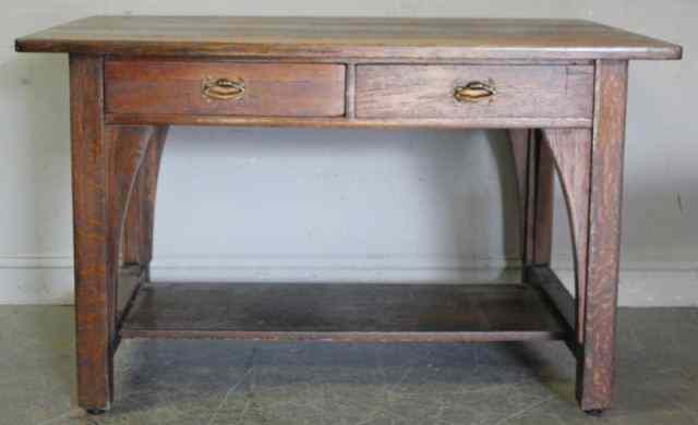 Appraisal: Limbert Two Drawer Desk From a Mamaroneck NY estate Dimensions