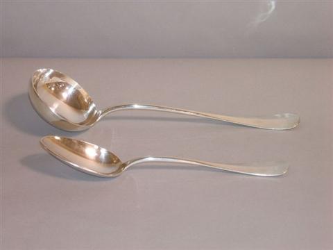 Appraisal: CHRISTOFLE PLATE SERVING SPOON AND SOUP LADLE Both in the