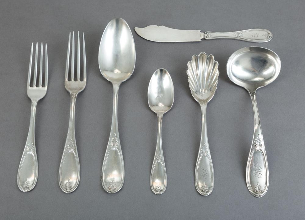 Appraisal: New Orleans Coin Silver Flatware Service in Olive Pattern E