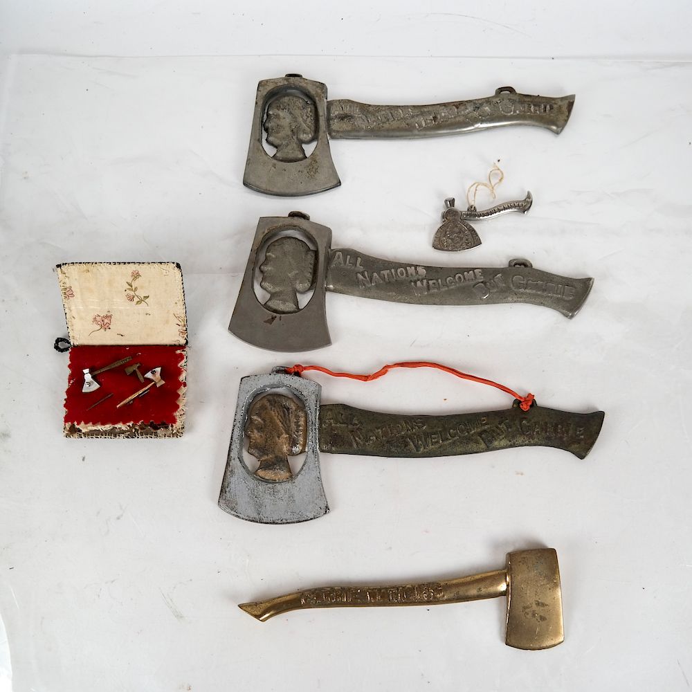 Appraisal: Temperance Carrie Nation Hatchet Collection Collection of U S Temperance