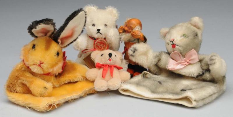 Appraisal: Lot of Miscellaneous Items Description Steiff mohair rabbit hand puppet