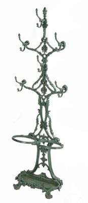 Appraisal: A cast iron hall stand in Coalbrookdale style in cm