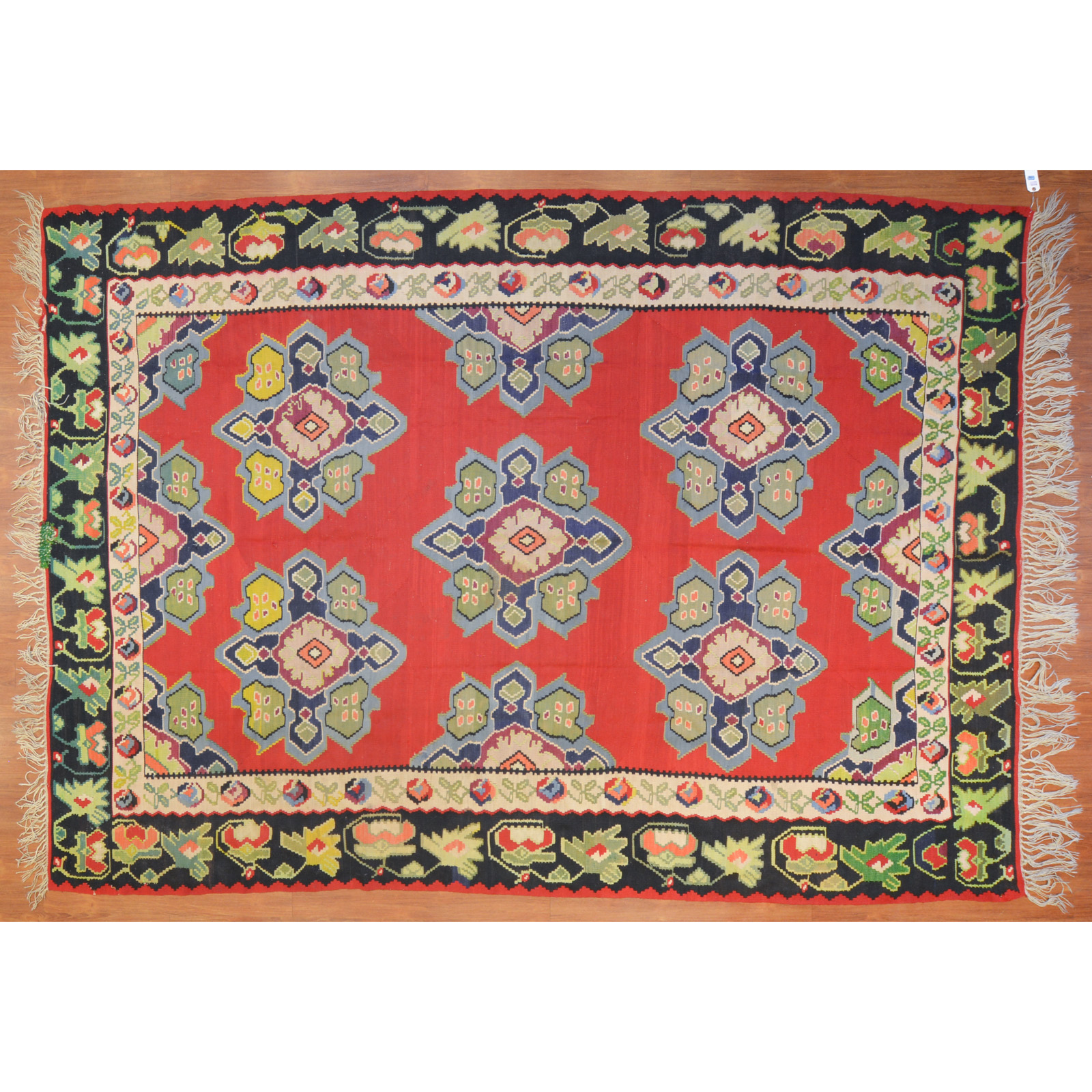 Appraisal: KILIM RUG TURKEY X Third quarter- th century hand-knotted wool