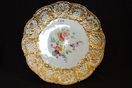 Appraisal: MEISSEN HAND PAINTED GILDED PLATE