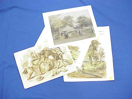 Appraisal: Four watercolors on paper two signed and two attributed to