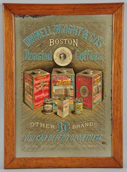 Appraisal: Tin Dwinell Wright Co's Sign Description Later frame Beautiful image