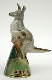 Appraisal: JIM BEAM KANGAROO DECANTER Ceramic decanter in the form of