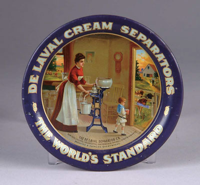 Appraisal: DE LAVAL CREAM SEPARATORS TIP TRAY Classic farm illustration of