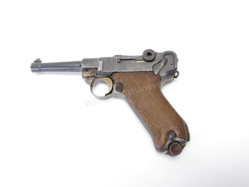 Appraisal: Erfurt Military Model Luger Pistol-Blued barrel Chambered in mm stamped