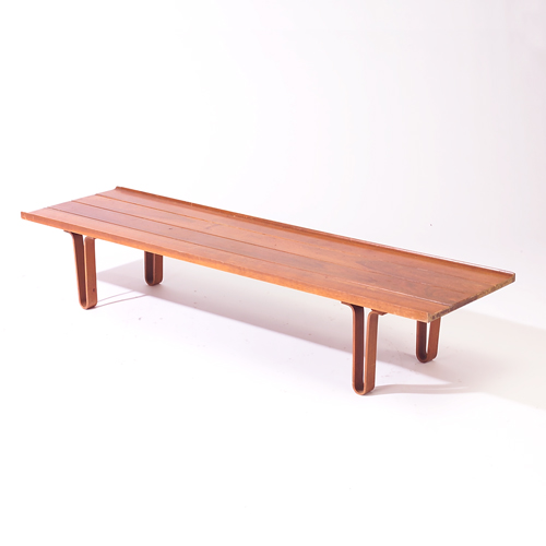 Appraisal: Edward Wormley for Dunbar Long John coffee table Unmarked x