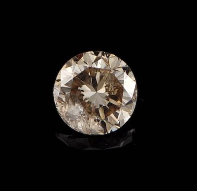 Appraisal: An Unmounted Carat Round Brilliant Cut Diamond Light brown color