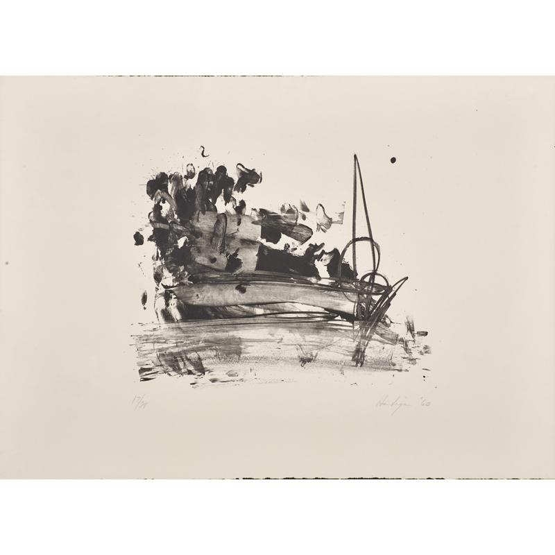 Appraisal: GRACE HARTIGAN American - Lithograph The Hero Leaves his Ship