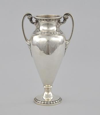 Appraisal: A Gorham Double Handled Sterling Silver Vase The double handled