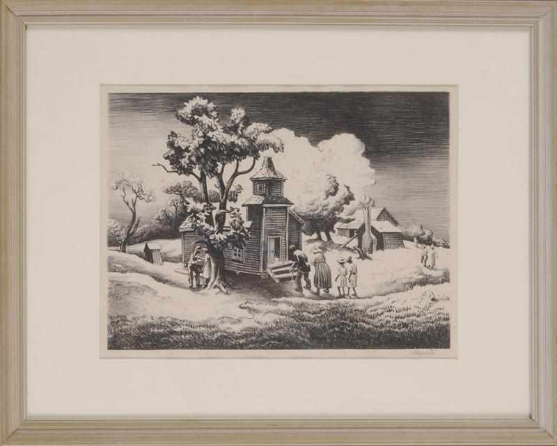 Appraisal: THOMAS HART BENTON - SUNDAY MORNING Lithograph signed in the