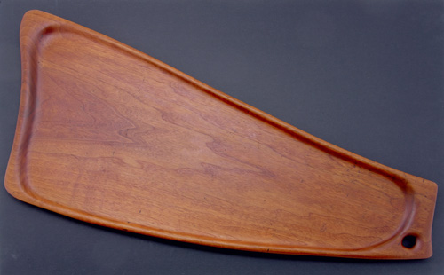 Appraisal: WHARTON ESHERICK Sculpted walnut tray Signed W E x