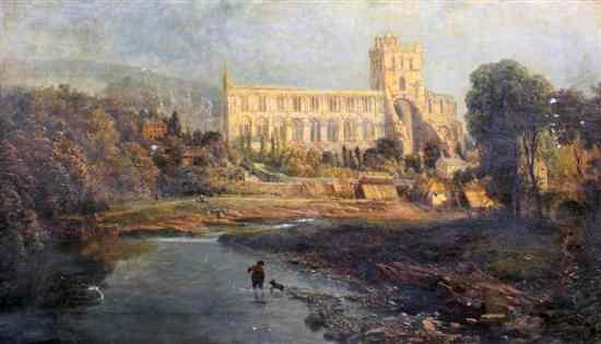 Appraisal: Charles Pettitt fl - oil on canvas Jedburgh Abbey Scotland