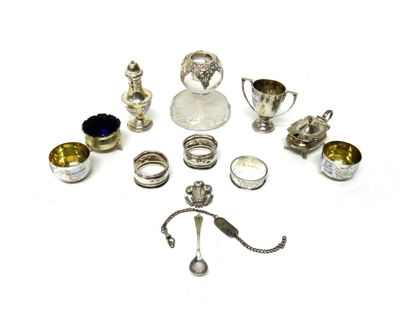 Appraisal: Silver and silver mounted wares comprising a pair of Victorian