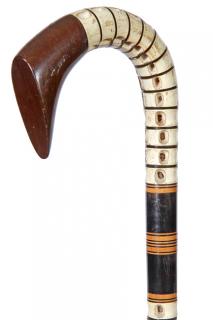 Appraisal: Vertebrae Folk Cane- Ca - A nice example for the