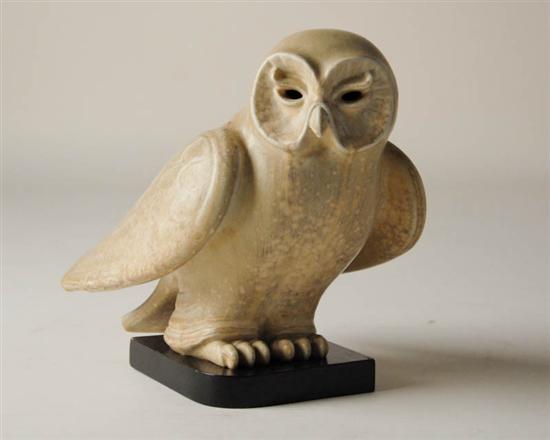 Appraisal: Rorstrand Sweden Porcelain Owl on Stand H