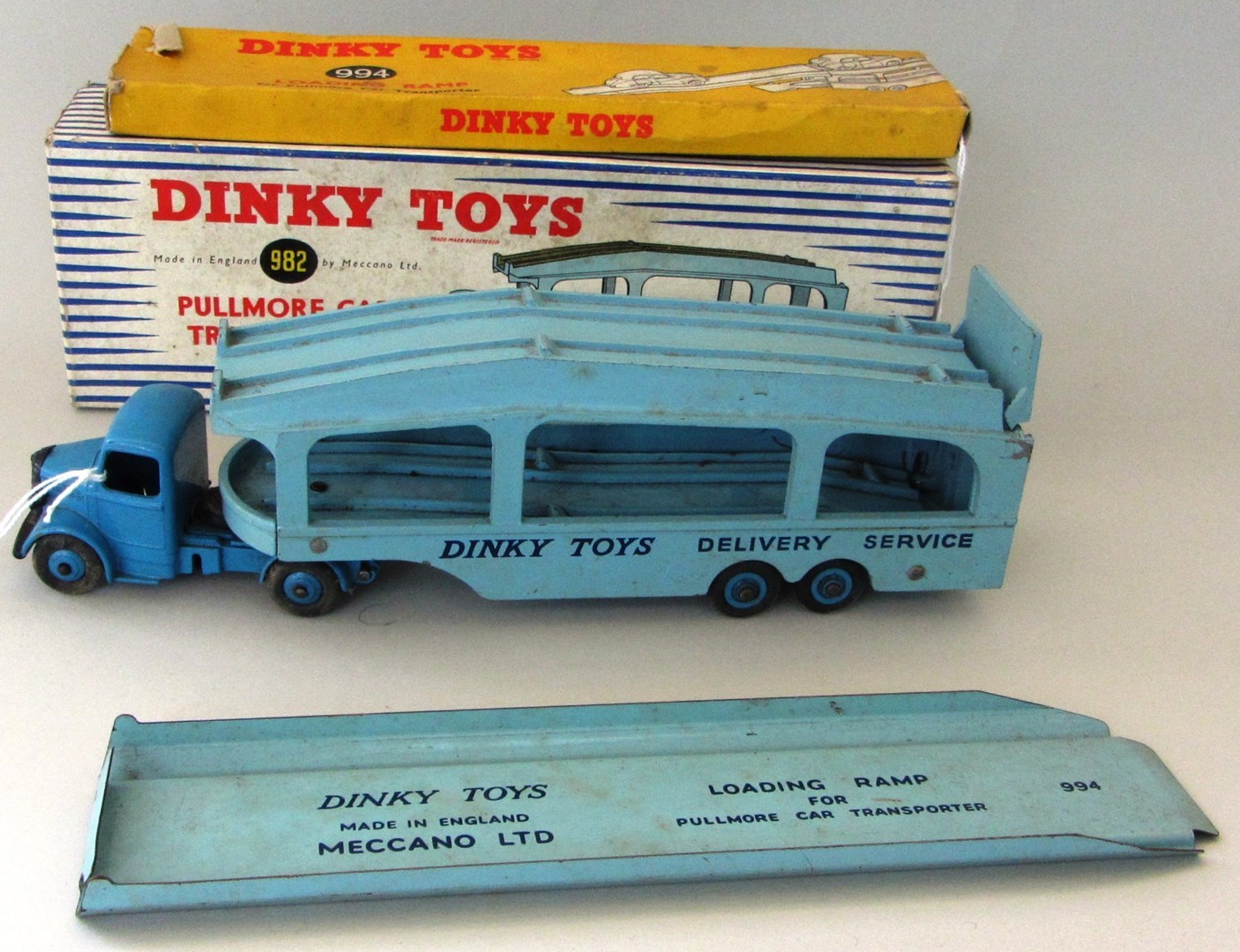 Appraisal: A Dinky Pullmore Car Transporter two tone blue boxed together