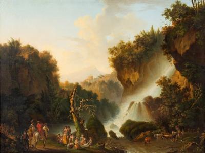 Appraisal: th Century Flemish School Falls at Terni Italy oil on