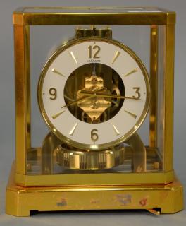 Appraisal: Le Coultre Swiss Atmos clock ht in wd in dia