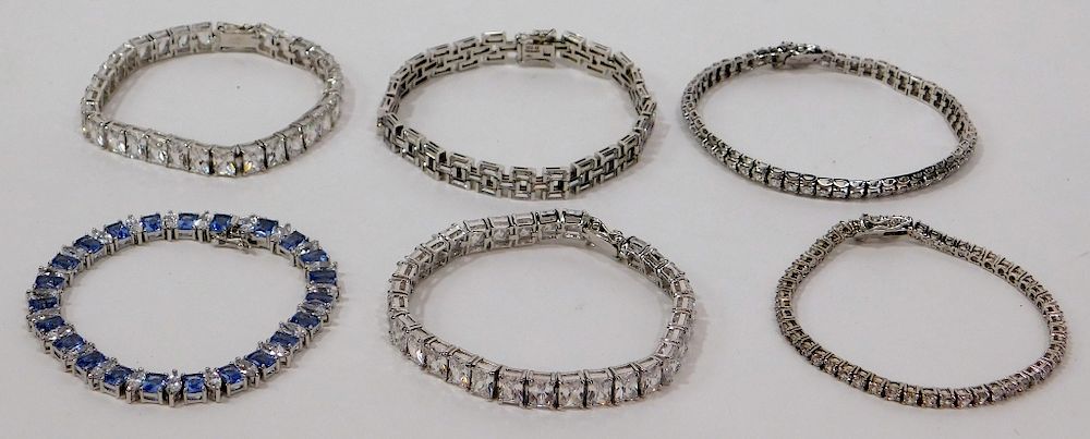 Appraisal: PC Sterling Silver High Fashion Lady's Bracelets Various Countries Contemporary