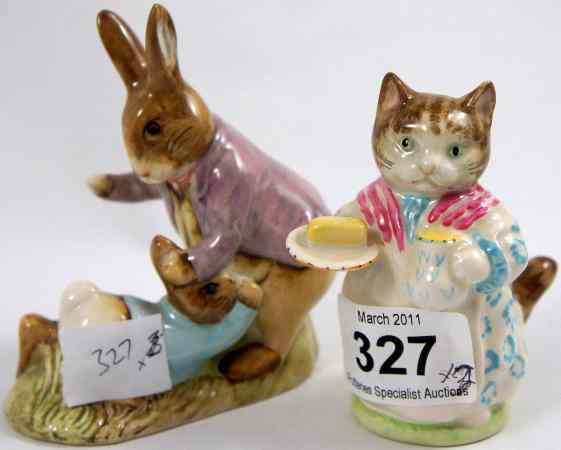 Appraisal: Beswick Beatrix Potter Figures Ribby and Mr Benjamin Bunny and